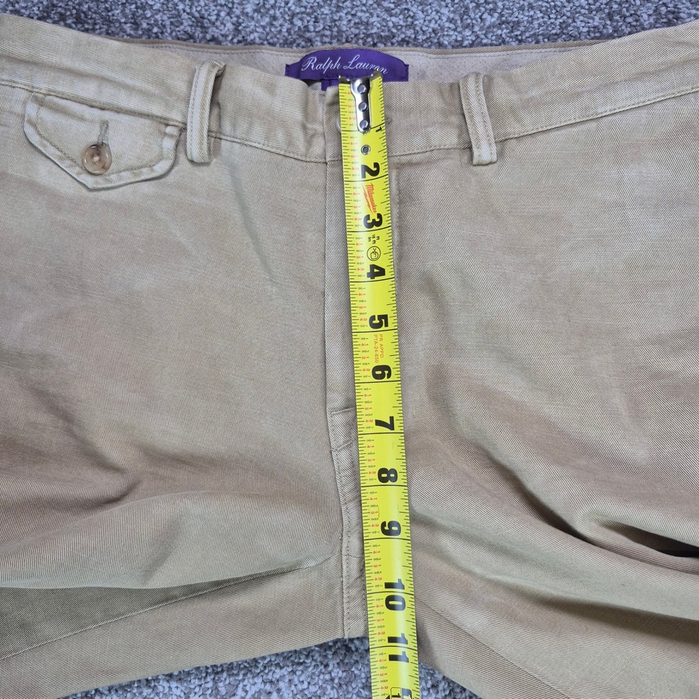 Ralph Lauren Purple Label Chino Pants Womens 4 (30x31) Khaki Cotton Straight - Picture 5 of 9